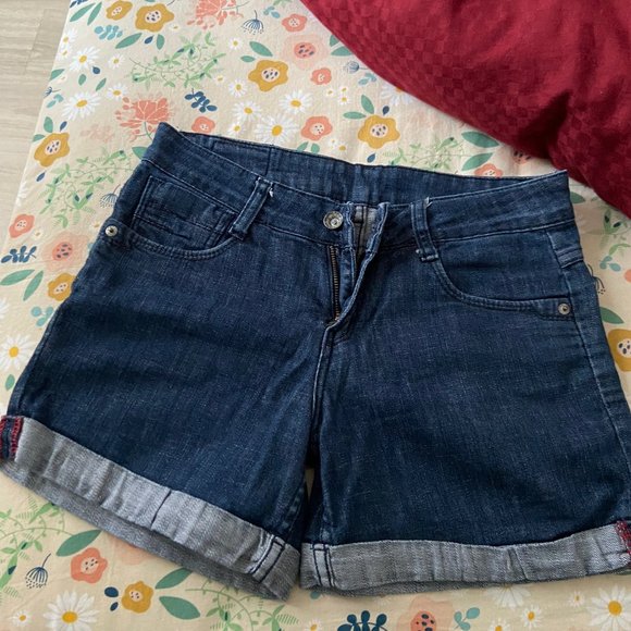 Dark Blue Denim shorts - Picture 1 of 5